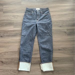 Everlane raw denim cuffed jeans
